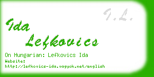 ida lefkovics business card